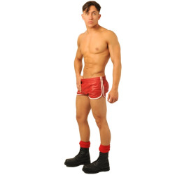 MK Toys Short en cuir Fist Rouge-Blanc